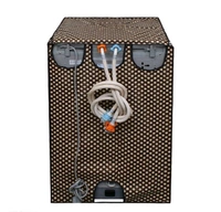 DREAM CURE Portable Washing Machine Brown Color Printed   PVC Cover,Top Load Waher Dryer Cover Water Proof ,  Full Automatic /Wheel Washing Machine Cover For 6 Kg Cover -  Brown